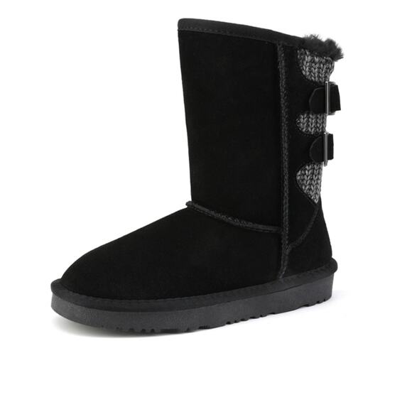 DreamPairs Fur Lined Women's Boots, Size 4, Black - MSRP $49.99 - Picture 1 of 6